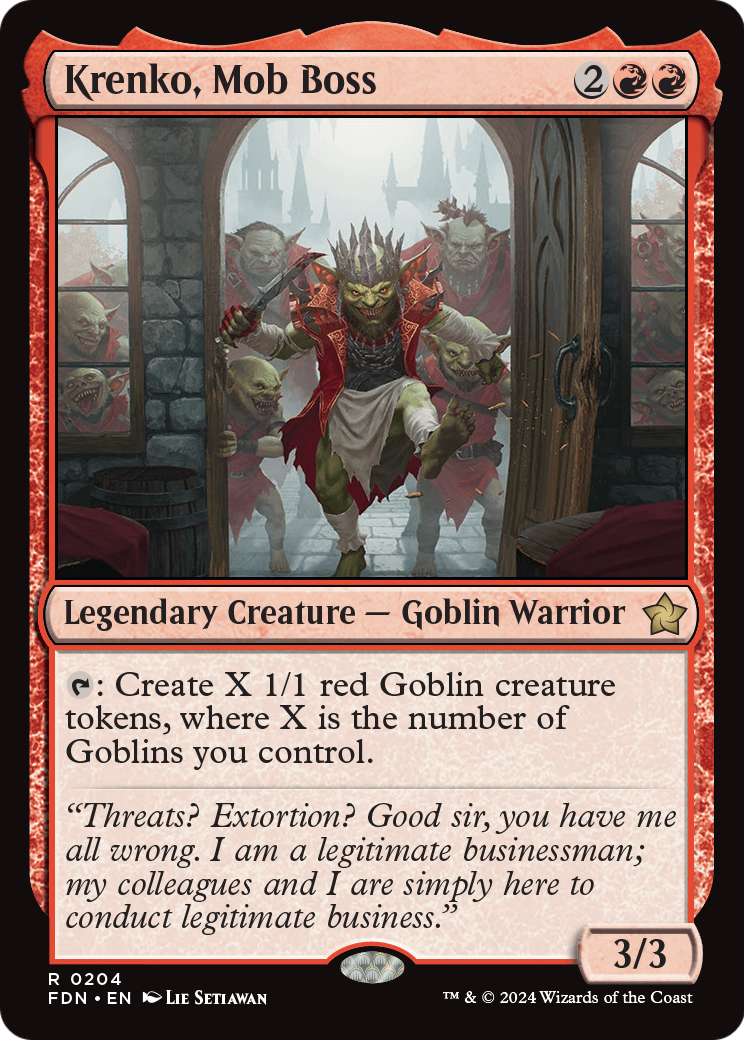 Krenko, Mob Boss (FDN-204) - Foundations Foil