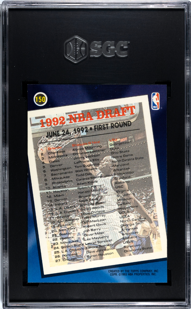 1992-93 Topps Archives Gold #150 Shaquille O'Neal SGC 9 (Rookie) | Eastridge Sports Cards