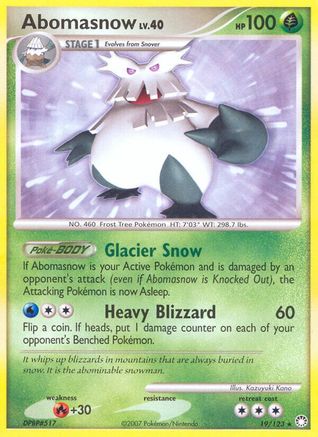Abomasnow (19/123) Reverse Holofoil [Mysterious Treasures] - Rare