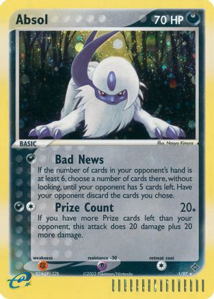 Absol (1/97) Reverse Holofoil [Dragon] - Holo Rare