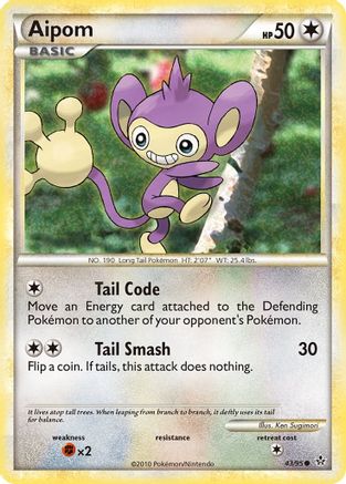 Aipom (43/95) Reverse Holofoil [Unleashed] - Common