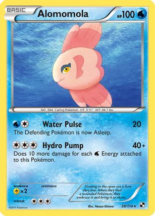 Alomomola (39/114) Reverse Holofoil [Black and White] - Rare