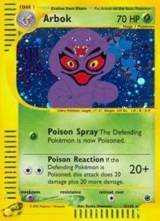 Arbok (3/165) Holofoil [Expedition] - Holo Rare