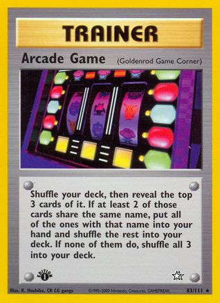 Arcade Game (Goldenrod Game Corner) (083/111) 1st Edition [Neo Genesis] - Rare