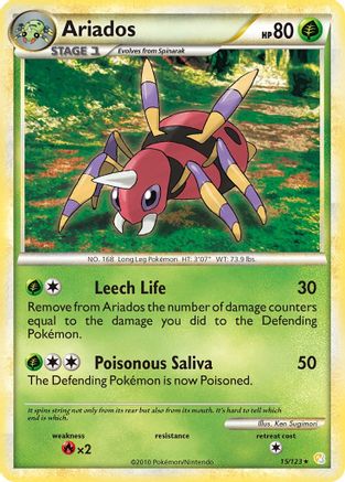 Ariados (015/123) Reverse Holofoil [HeartGold SoulSilver] - Rare