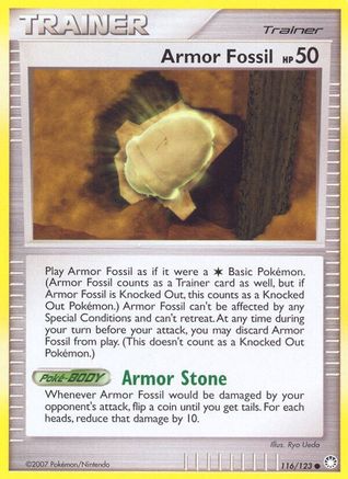 Armor Fossil (116/123) Reverse Holofoil [Mysterious Treasures] - Common