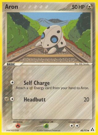 Aron (48/92) Reverse Holofoil [Legend Maker] - Common