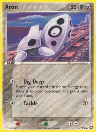 Aron (042/108) Reverse Holofoil [Power Keepers] - Common