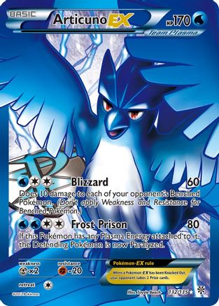 Articuno EX (Team Plasma) (132 Full Art) (132/135) Holofoil [Plasma Storm] - Ultra Rare
