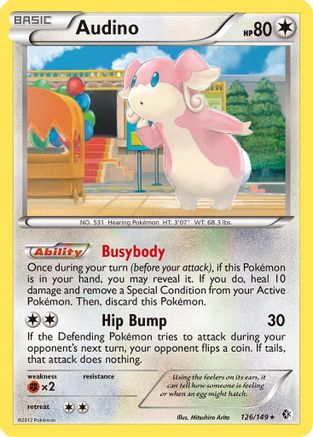 Audino (126/149) Reverse Holofoil [Boundaries Crossed] - Rare