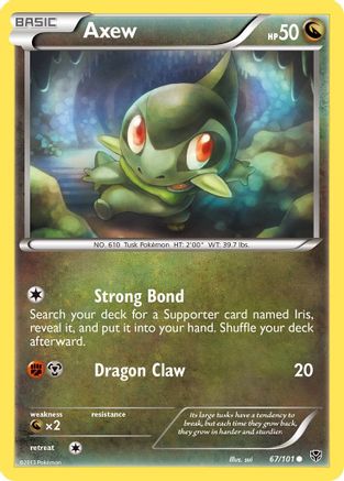 Axew (067/101) Reverse Holofoil [Plasma Blast] - Common