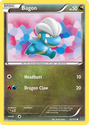 Bagon (062/101) Reverse Holofoil [Plasma Blast] - Common
