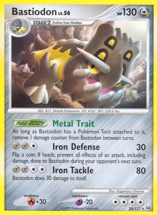Bastiodon (20/127) Reverse Holofoil [Platinum] - Rare