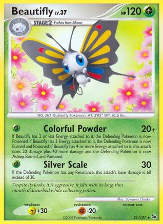 Beautifly (21/127) Reverse Holofoil [Platinum] - Rare
