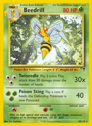 Beedrill (20/110) Reverse Holofoil [Legendary Collection] - Rare