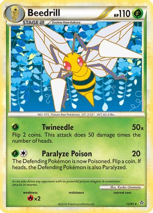 Beedrill (12/95) Reverse Holofoil [Unleashed] - Rare