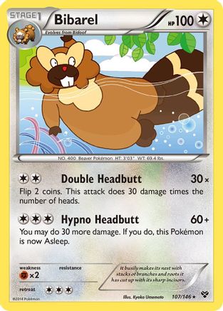 Bibarel (107/146) Reverse Holofoil [XY Base Set] - Rare