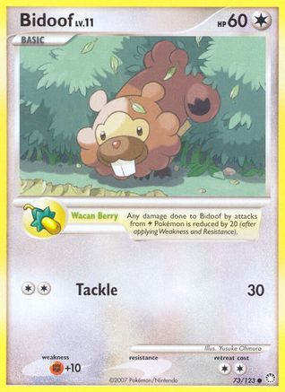 Bidoof (073/123) Reverse Holofoil [Mysterious Treasures] - Common