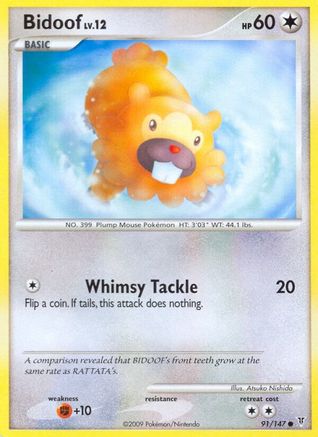 Bidoof (91/147) Reverse Holofoil [Supreme Victors] - Common