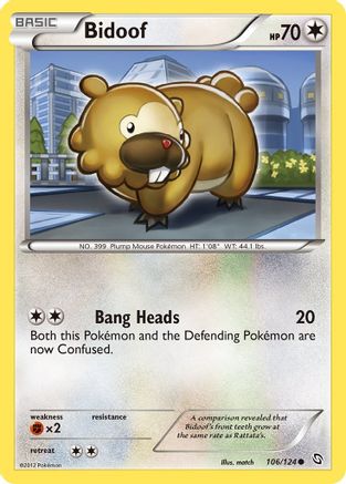 Bidoof (106/124) [Dragons Exalted] - Common