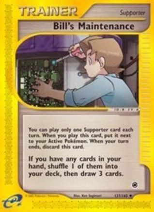 Bill's Maintenance (137/165) Reverse Holofoil [Expedition] - Uncommon