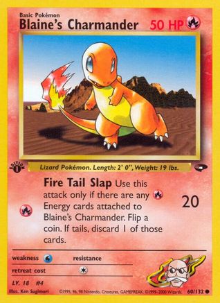 Blaine's Charmander (060/132) 1st Edition [Gym Challenge] - Common