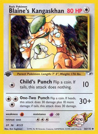 Blaine's Kangaskhan (036/132) 1st Edition [Gym Heroes] - Uncommon