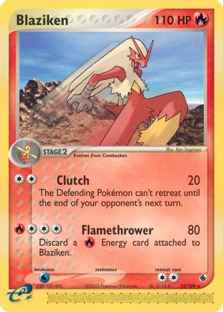 Blaziken (015/109) Reverse Holofoil [Ruby and Sapphire] - Rare