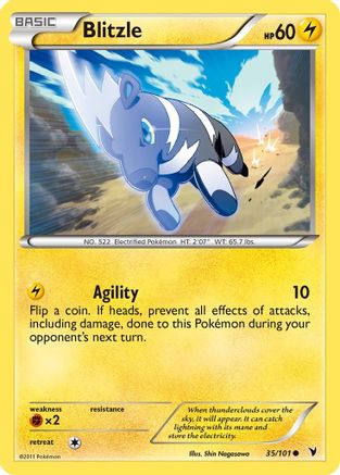 Blitzle (35/101) Reverse Holofoil [Noble Victories] - Common