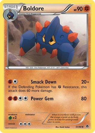 Boldore (51/98) Reverse Holofoil [Emerging Powers] - Uncommon