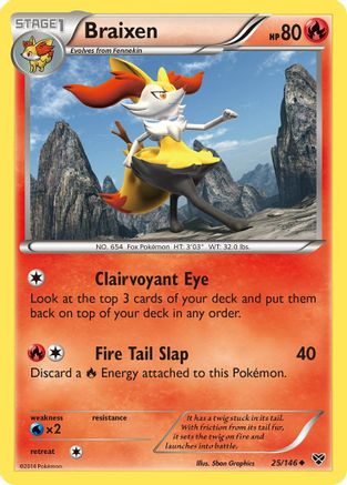 Braixen (25/146) Reverse Holofoil [XY Base Set] - Uncommon
