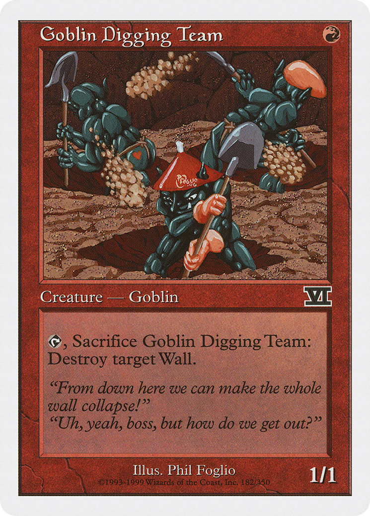 Goblin Digging Team (6ED-182) - Classic Sixth Edition