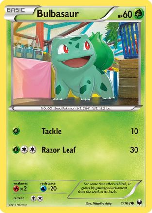 Bulbasaur (001/108) Reverse Holofoil [Dark Explorers] - Common