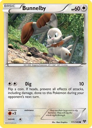 Bunnelby (111/146) Reverse Holofoil [XY Base Set] - Common