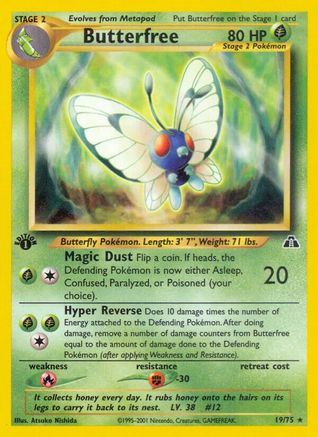 Butterfree (019/75) 1st Edition [Neo Discovery] - Rare