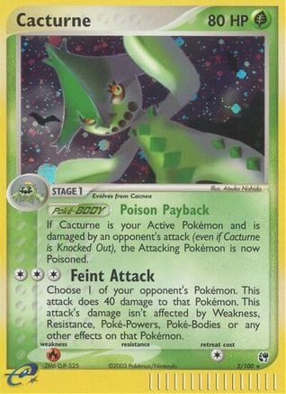 Cacturne (2/100) Reverse Holofoil [Sandstorm] - Holo Rare