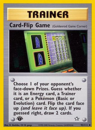 Card-Flip Game (Goldenrod Game Corner) (092/111) 1st Edition [Neo Genesis] - Uncommon