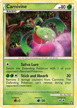 Carnivine (16/102) Reverse Holofoil [Triumphant] - Rare