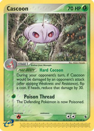 Cascoon (26/109) Reverse Holofoil [Ruby and Sapphire] - Uncommon