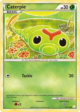 Caterpie (057/123) Reverse Holofoil [HeartGold SoulSilver] - Common