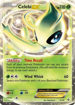 Celebi EX (9/149) Holofoil [Boundaries Crossed] - Ultra Rare