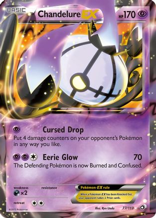 Chandelure EX (77/113) Holofoil [Legendary Treasures] - Ultra Rare