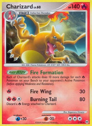 Charizard (001/99) Reverse Holofoil [Arceus] - Holo Rare