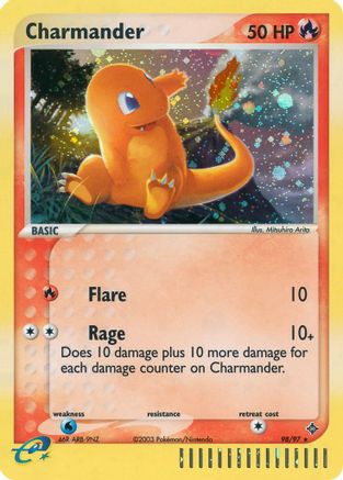 Charmander (98/97) Holofoil [Dragon] - Secret Rare