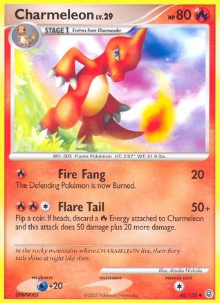 Charmeleon (046/132) Reverse Holofoil [Secret Wonders] - Uncommon