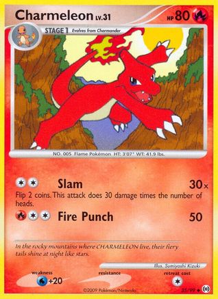 Charmeleon (035/99) Reverse Holofoil [Arceus] - Uncommon