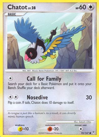 Chatot (95/147) Reverse Holofoil [Supreme Victors] - Common