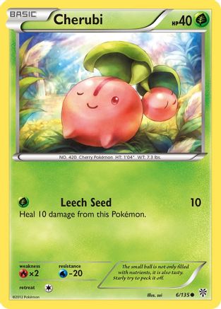Cherubi (6/135) Reverse Holofoil [Plasma Storm] - Common