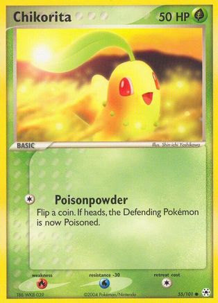 Chikorita (055/101) Reverse Holofoil [Hidden Legends] - Common