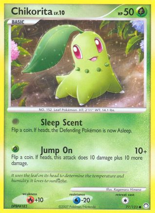 Chikorita (077/123) Reverse Holofoil [Mysterious Treasures] - Common